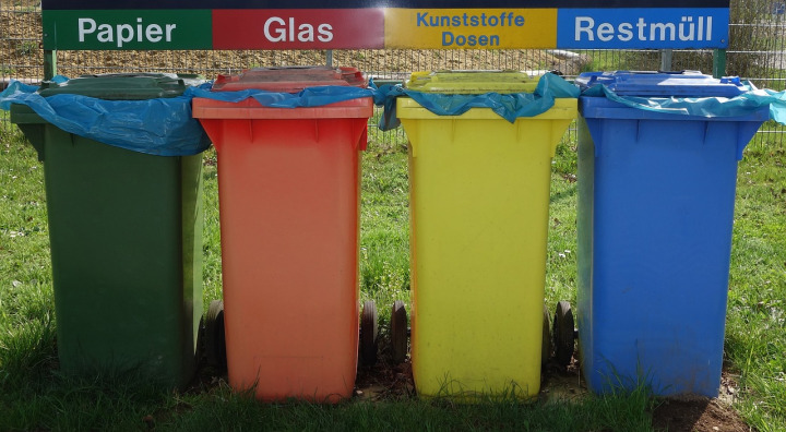 recycling bins collection